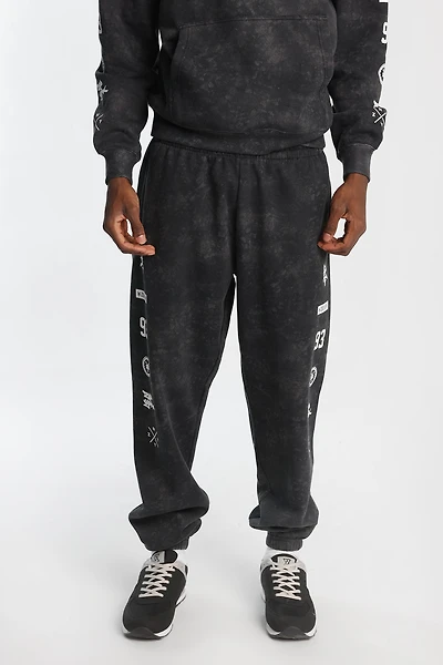 Zoo York Allover Washed Printed Sweatpants - /