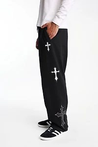 Arsenic Crosses Straight Leg Sweatpants - /