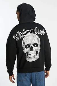 Mens Crooks & Castles Skull Hoodie - Black /
