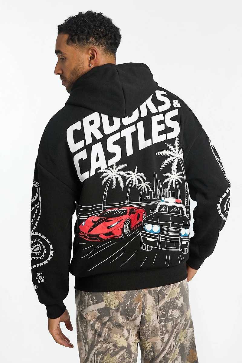 Mens Crooks & Castles Racing Hoodie - /