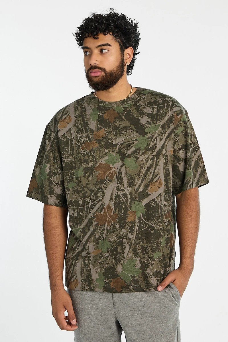 Zoo York Mens Tree Camo Oversized Tee - /