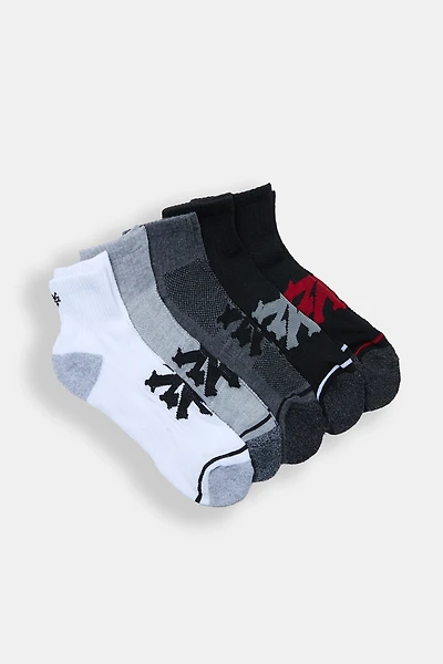 Zoo York 5-Pack Logo Quarter Socks - Multi / O/S