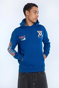 Arsenic Mens Racing Graphic Hoodie - Blue /