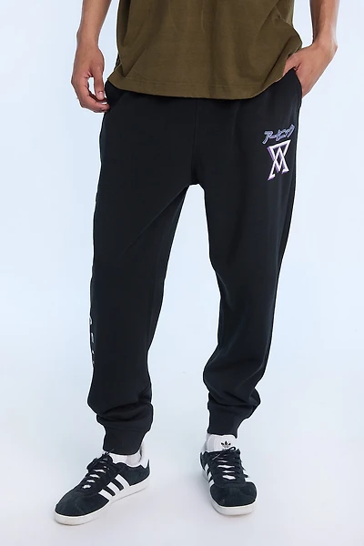 Arsenic Mens Racing Fleece Jogger - Black /