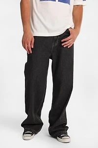 Washed Black Ultra-Baggy Jeans - /