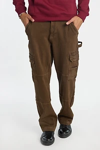 Mens Brown Cargo Jeans - /