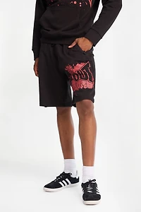 Tapout Graphic Fleece Shorts - Black /