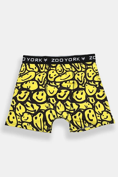 Zoo York Mens Smiley Faces Boxer Brief - Yellow /