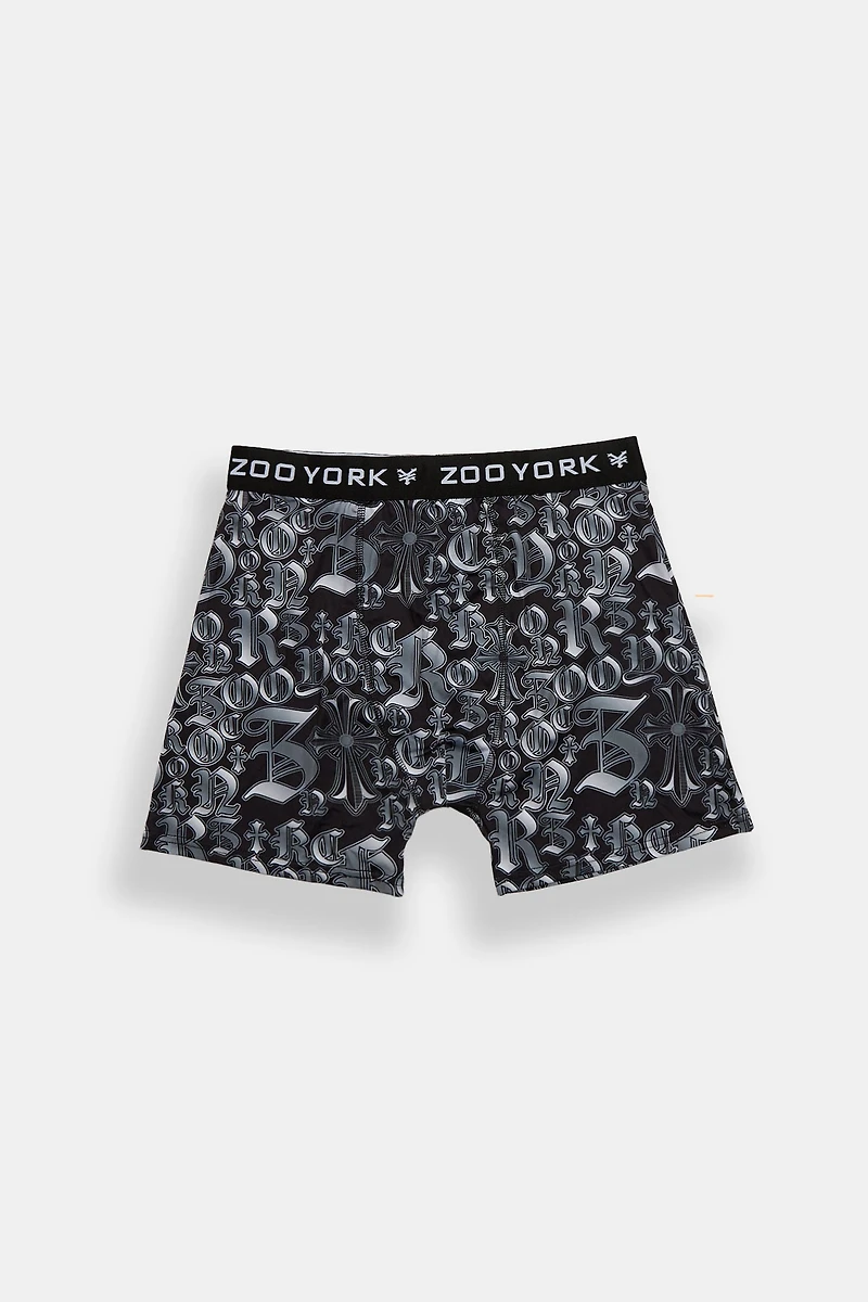 Zoo York Gothic Font Boxer Brief - Black /