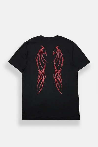 Arsenic Bone Wings Puff Graphic Tee - Black /
