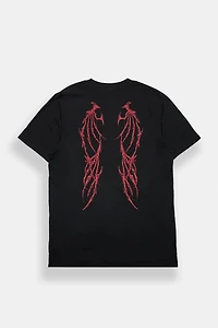 Arsenic Bone Wings Puff Graphic Tee - Black /