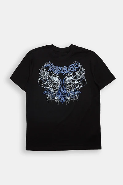 Arsenic Chrome Skulls Graphic Tee - Black /