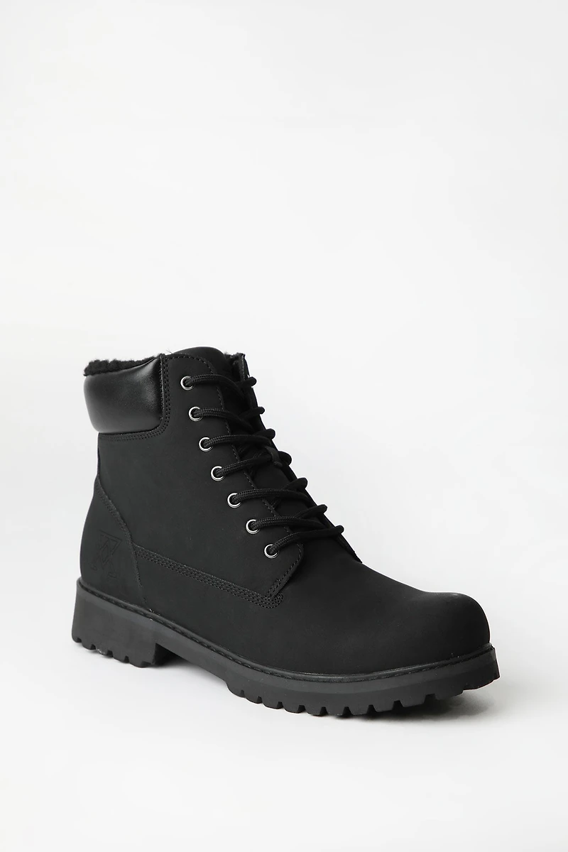 Arsenic Mens Sherpa-Lined Hiker Boots - /