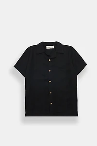 Youth Textured Striped Button-Up Shirt - /