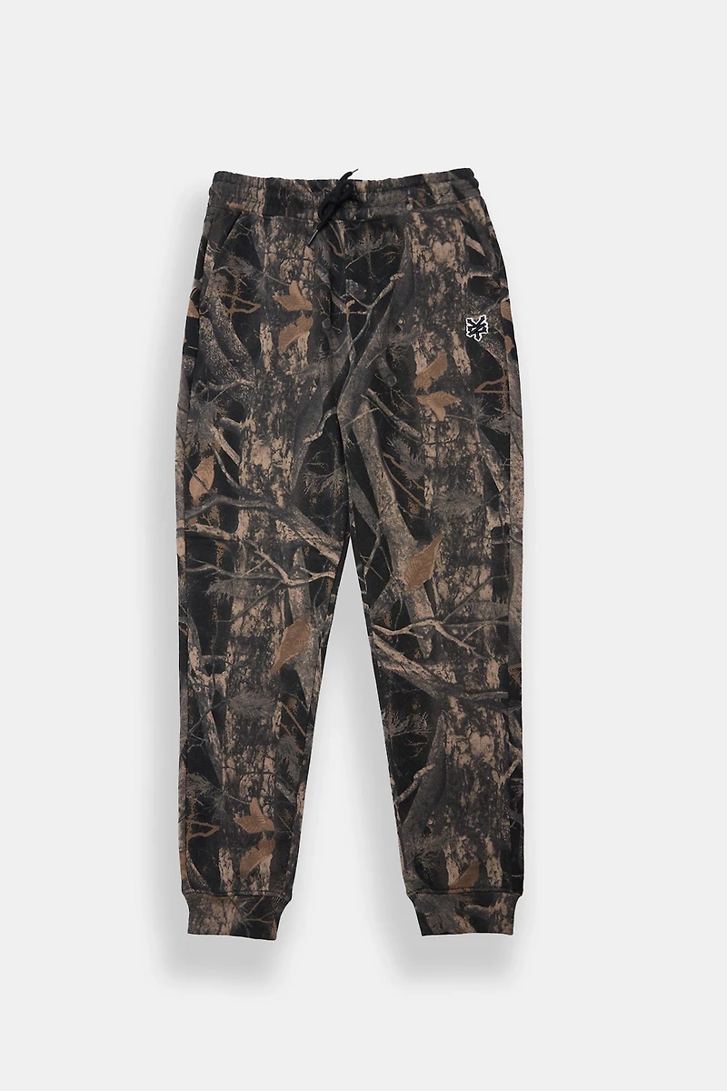 Zoo York Youth Tree Camo Fleece Joggers - Black /