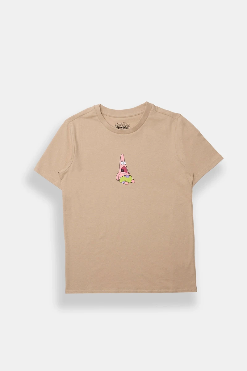 Youth Patrick Surprised Puff Print Graphic Tee - Tan /