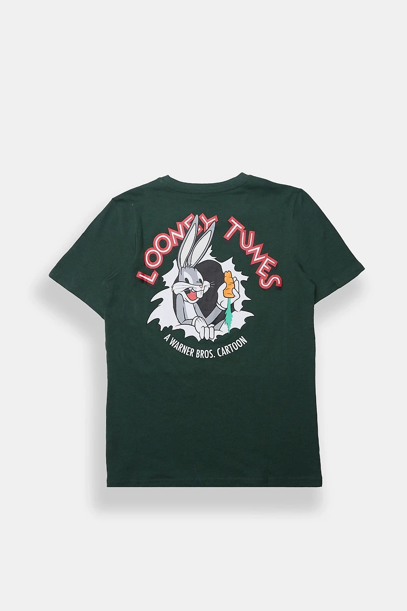 Youth Looney Tunes Bugs Bunny Graphic Tee - Green /
