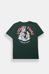 Youth Looney Tunes Bugs Bunny Graphic Tee - Green /