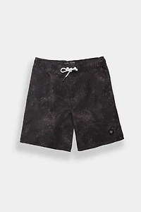 Zoo York Youth Black Tie-Dye Swim Shorts 7" - /