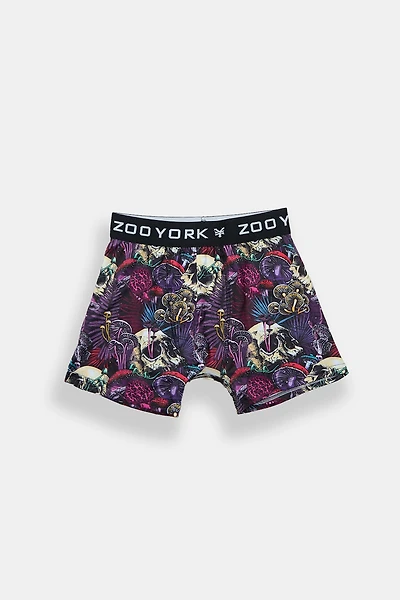 Zoo York Youth Skulls & Mushrooms Boxer Brief - Black /