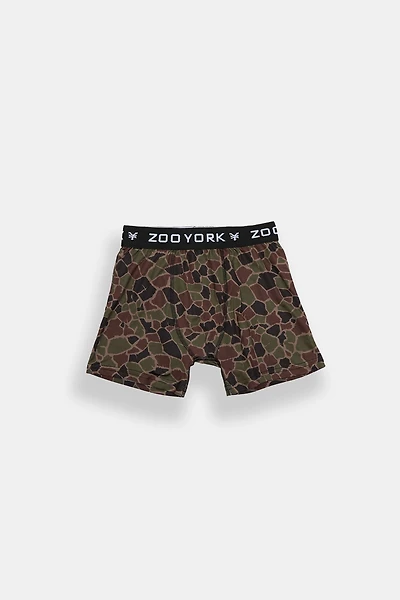 Zoo York Youth Giraffe Printed Boxer Brief - Dark Green /