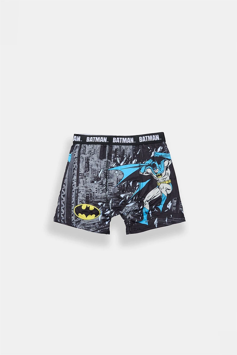 Youth Batman Printed Boxer Briefs - Black /