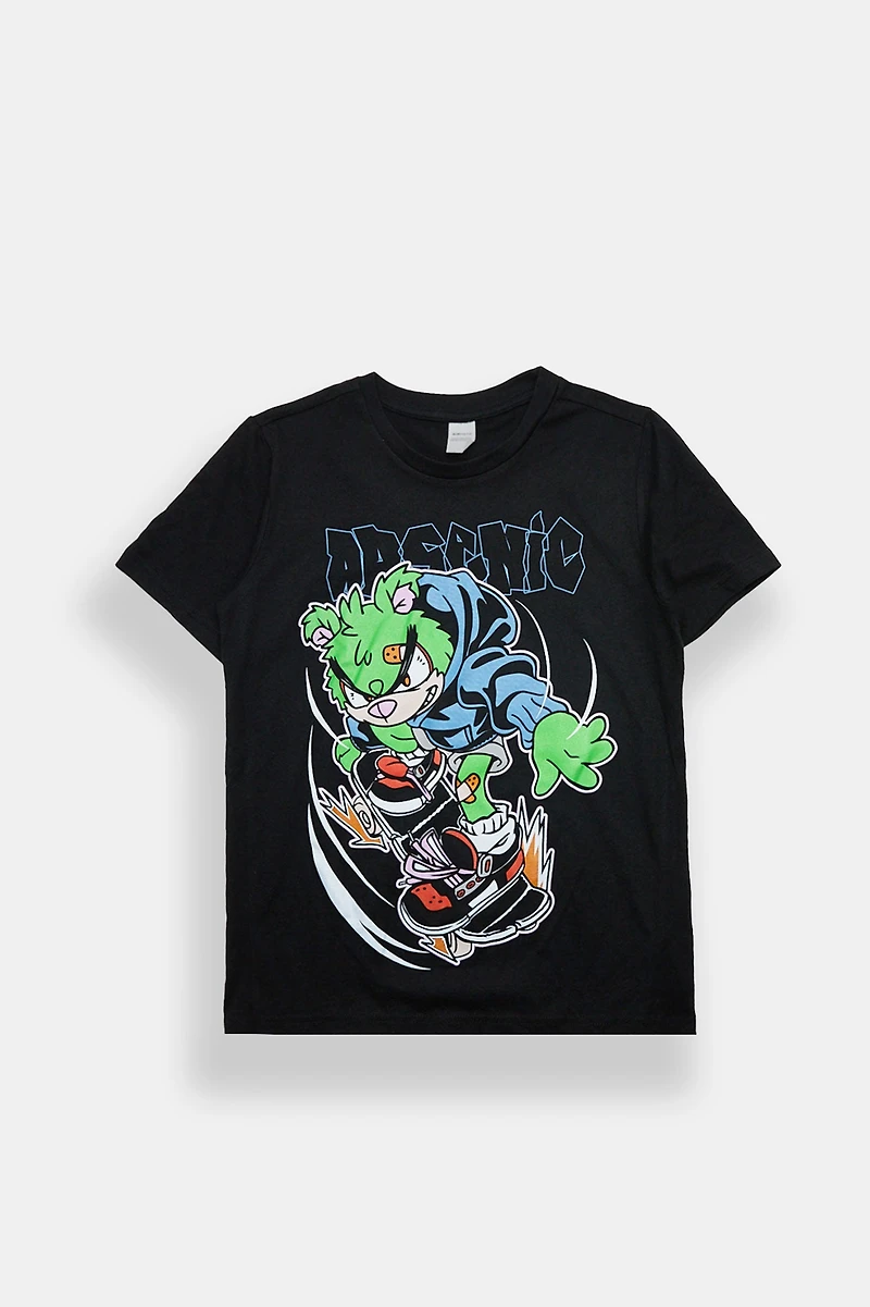 Arsenic Youth Skateboard Bear Graphic Tee - /
