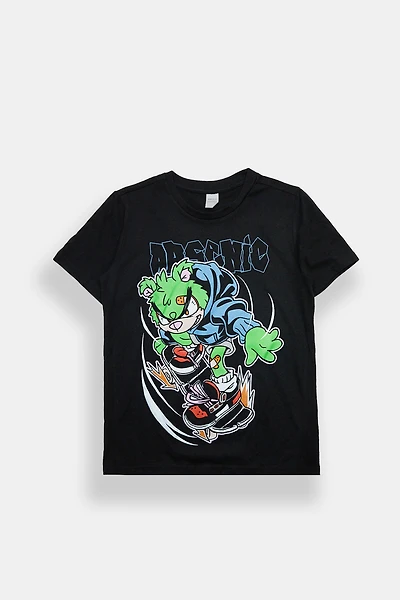 Arsenic Youth Skateboard Bear Graphic Tee - /