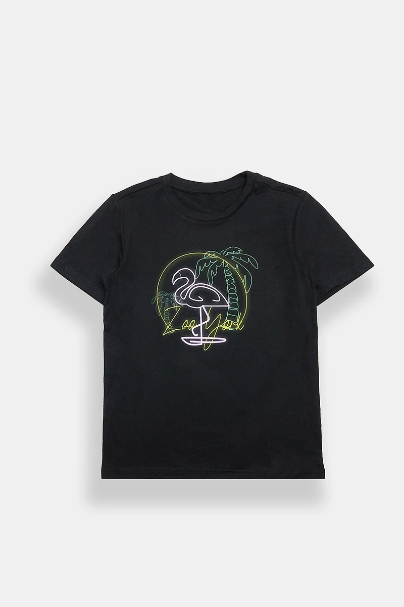 Zoo York Youth Neon Flamingo Graphic Tee - /