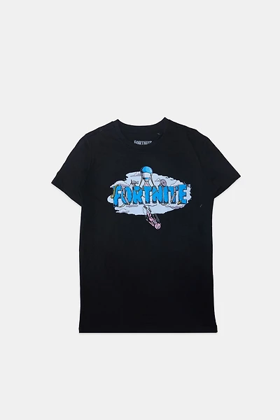 Youth Fortnite Drop T-Shirt - Black /