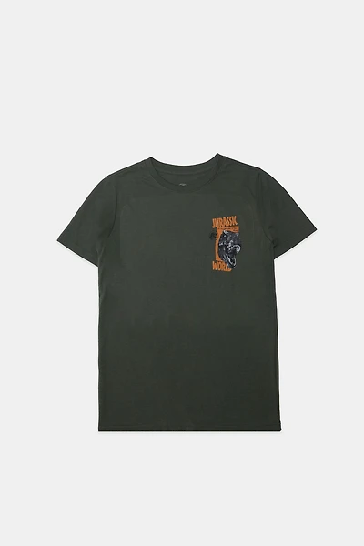 Youth Jurassic World T-Shirt - Dark Green /