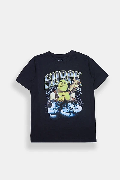 Youth Shrek Graphic T-Shirt - Black /