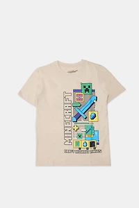 Youth Minecraft Without Limits T-Shirt - Tan /