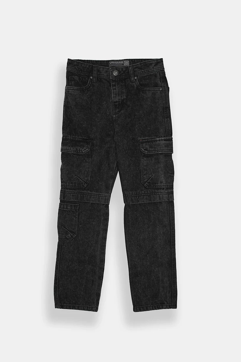 West49 Youth Cargo Jeans - Black /