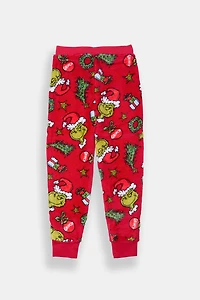 Youth The Grinch Red Plush Pajama Pant - /