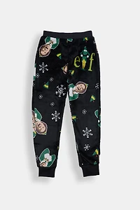 Youth Elf Plush Pajama Pant - Black /