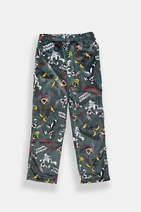 Youth Looney Tunes Silky Fleece Pajama Pants - Green /