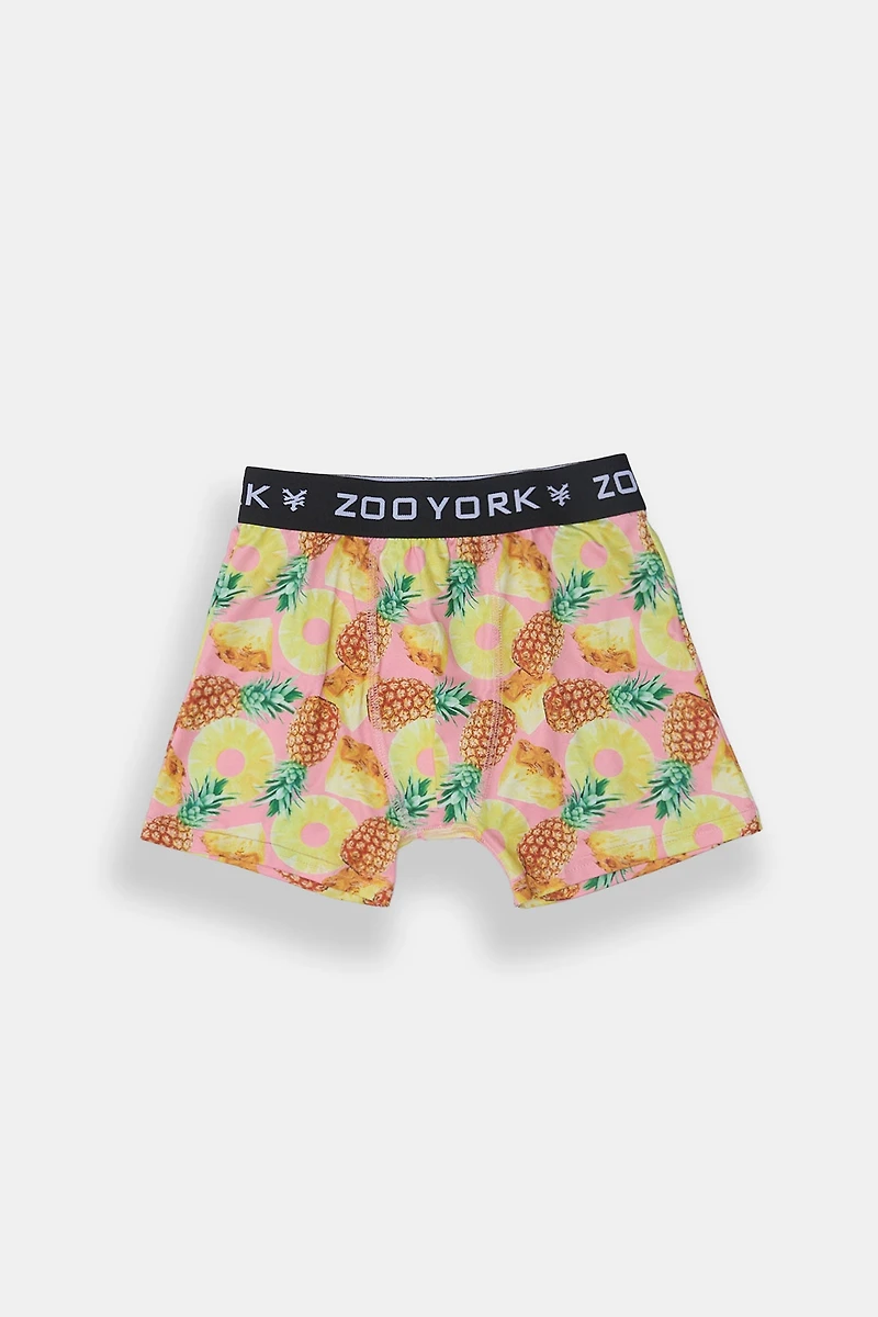 Zoo York Youth Pineapple Print Boxer Brief - Yellow /