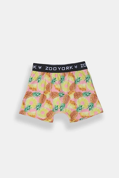 Zoo York Youth Pineapple Print Boxer Brief - Yellow /
