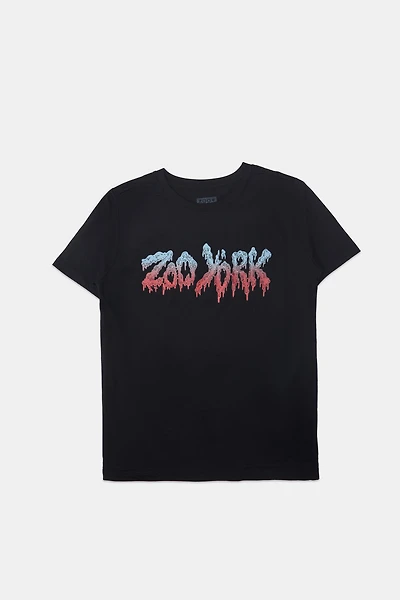 Zoo York Youth Drip Logo T-Shirt - Black /