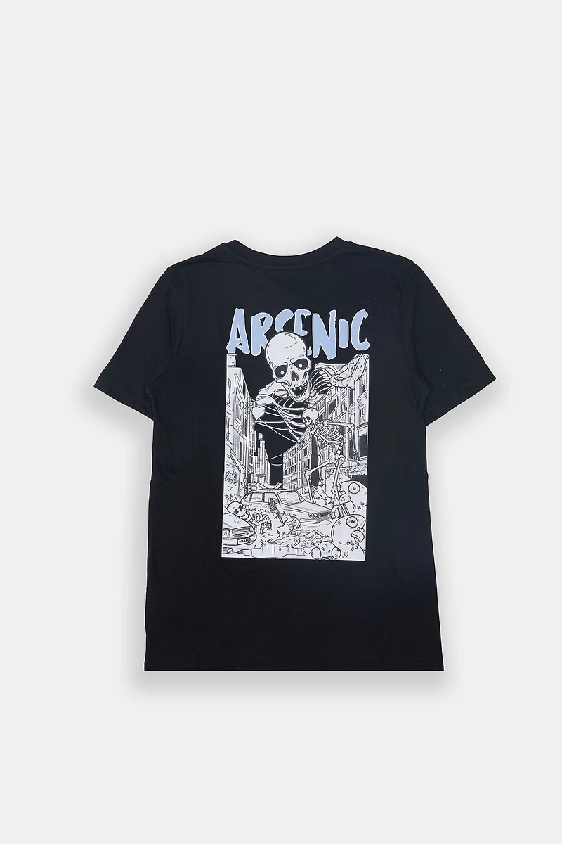 Arsenic Youth Apocalyptic Skeleton Graphic T-Shirt - /