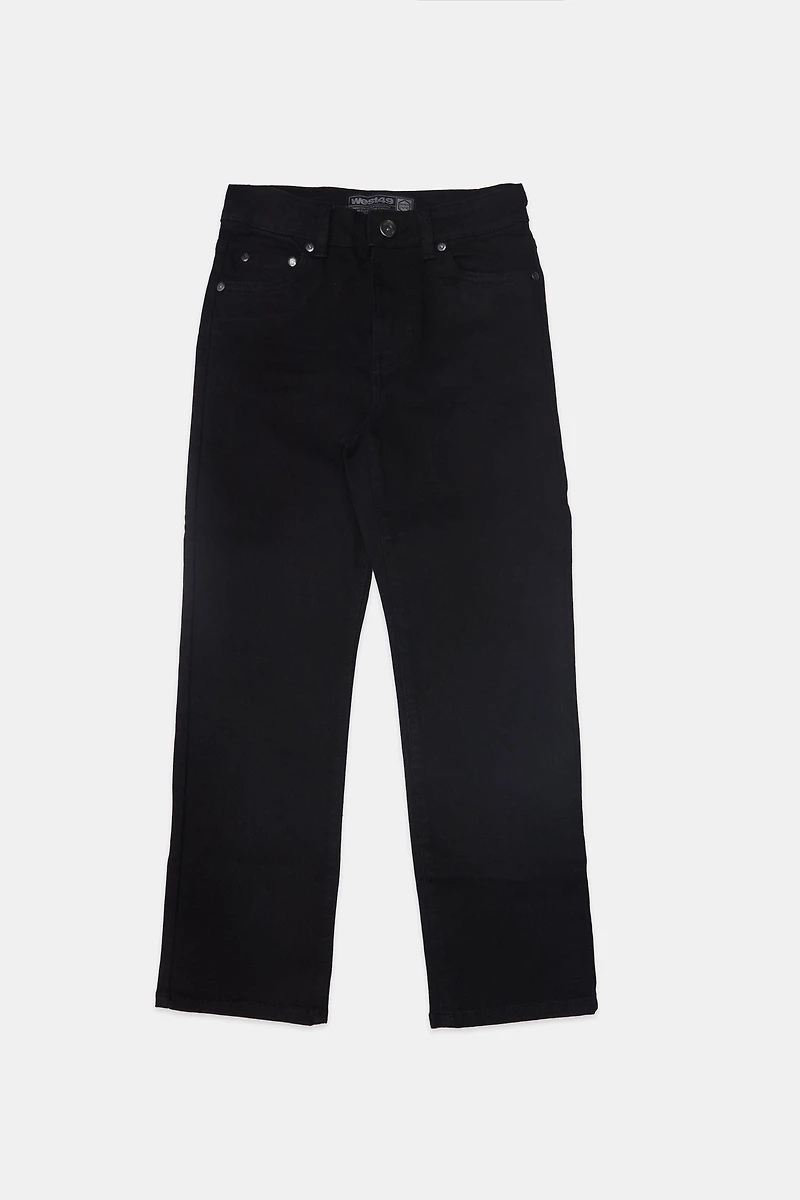 Youth Straight Leg Black Jeans - /