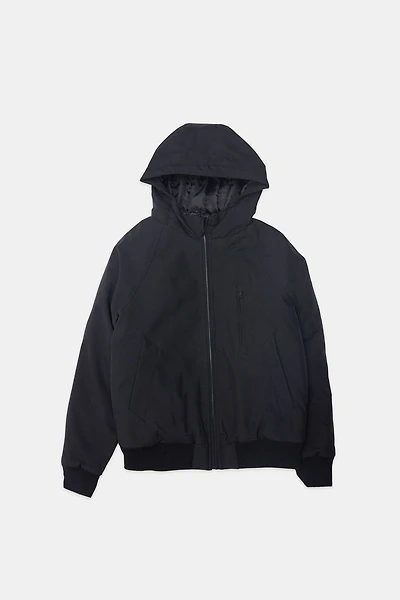 Youth Hooded Raglan Bomber Jacket - /