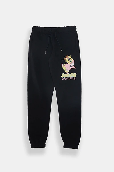 Youth SpongeBob SquarePants Graphic Sweatpant - Black /