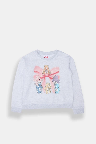 Girls Care Bears Graphic Sweatshirt - Heather Grey /