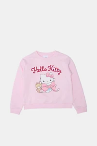 Girls Hello Kitty Graphic Sweatshirt - Light Pink /