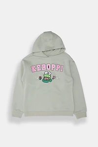 Girls Keroppi Graphic Hoodie - Sage /