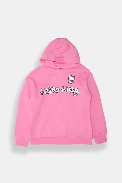 Girls Hello Kitty Graphic Hoodie - Pink /