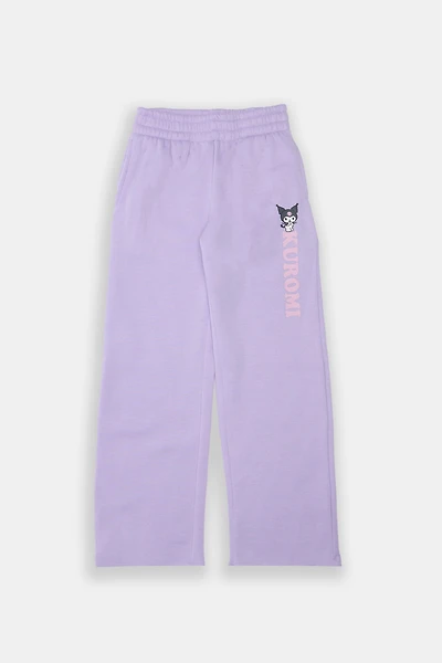 Girls Kuromi Wide-Leg Sweatpant - Lilac /