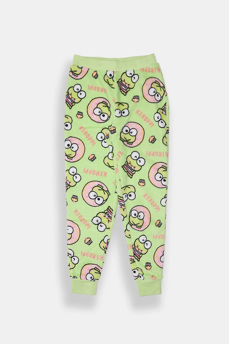 Girls Kerropi Plush Pajama Pant - Green /